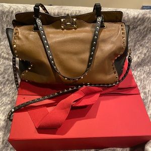 Valentino Rock Stud Crossbody Tote
